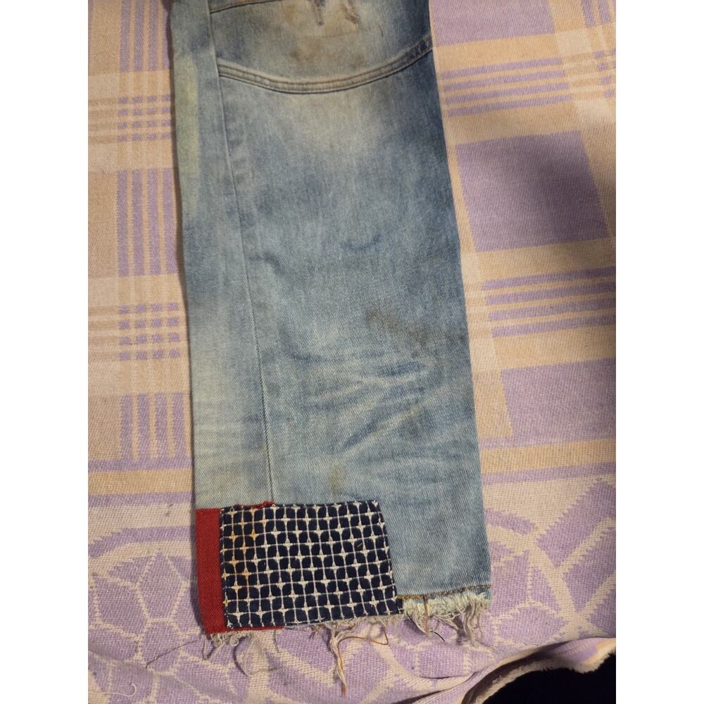 Billionaire Boys Club Prewashed Distressed Patchwork Faded Jeans Men's 37 x 33 - Picture 9 of 15